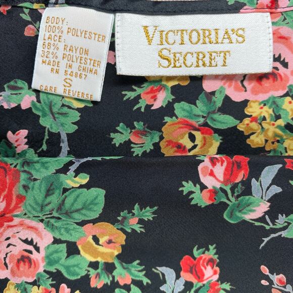 Victoria's Secret Gold Label VTG spagghetti Strap Cropped Cami floral Small - Picture 4 of 10
